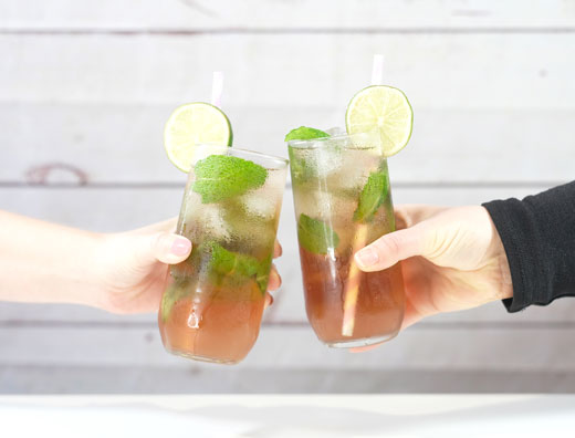 cheers-mojito 2 glasses of Elderberry Mojito Cheer-sing