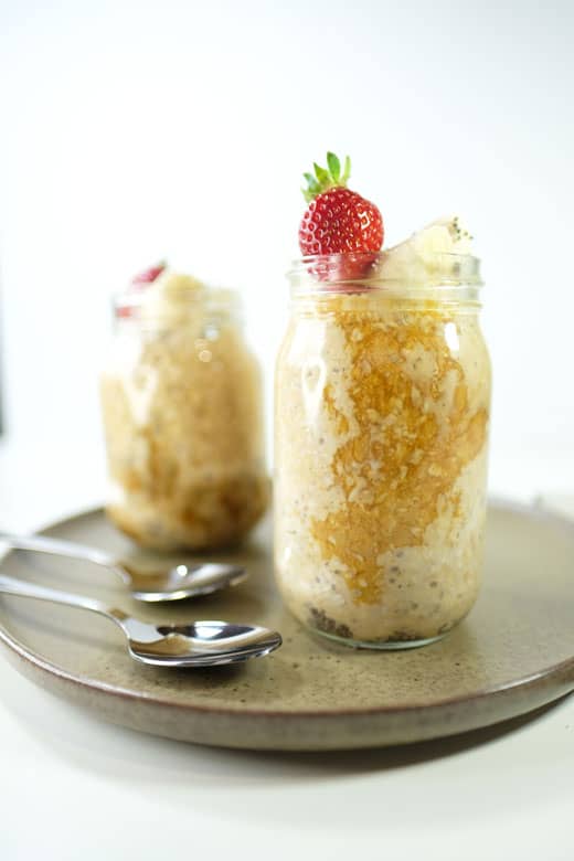 overnight-oats overnight oats on a serving plate
